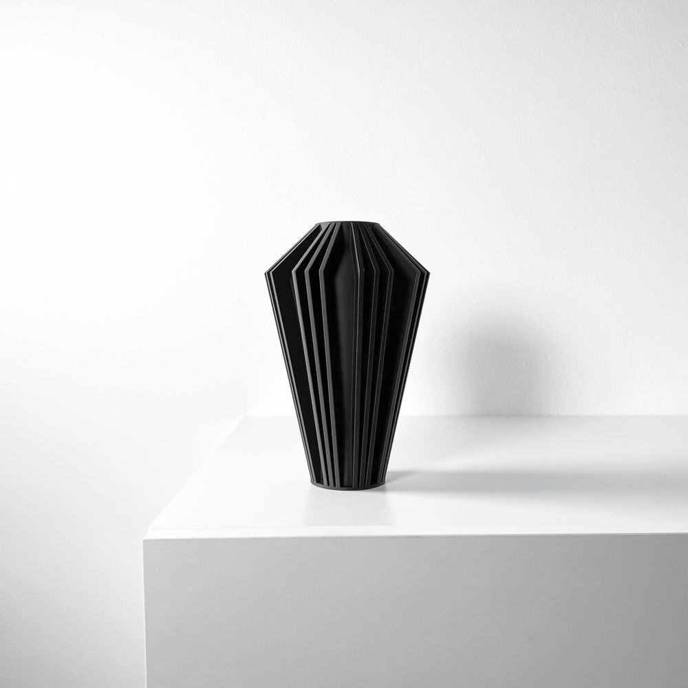 Vase Kimi imprimé en 3D - vase à fleurs design 32 cm, décoration intérieure contemporaine, fabriqué en France — impression 3D par Manu3D