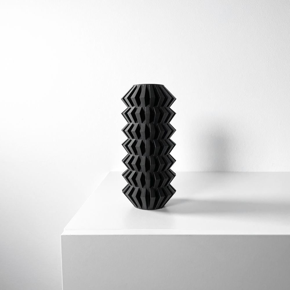 Vase Lomo imprimé en 3D - vase à fleurs design 33 cm, décoration intérieure contemporaine, fabriqué en France — impression 3D par Manu3D