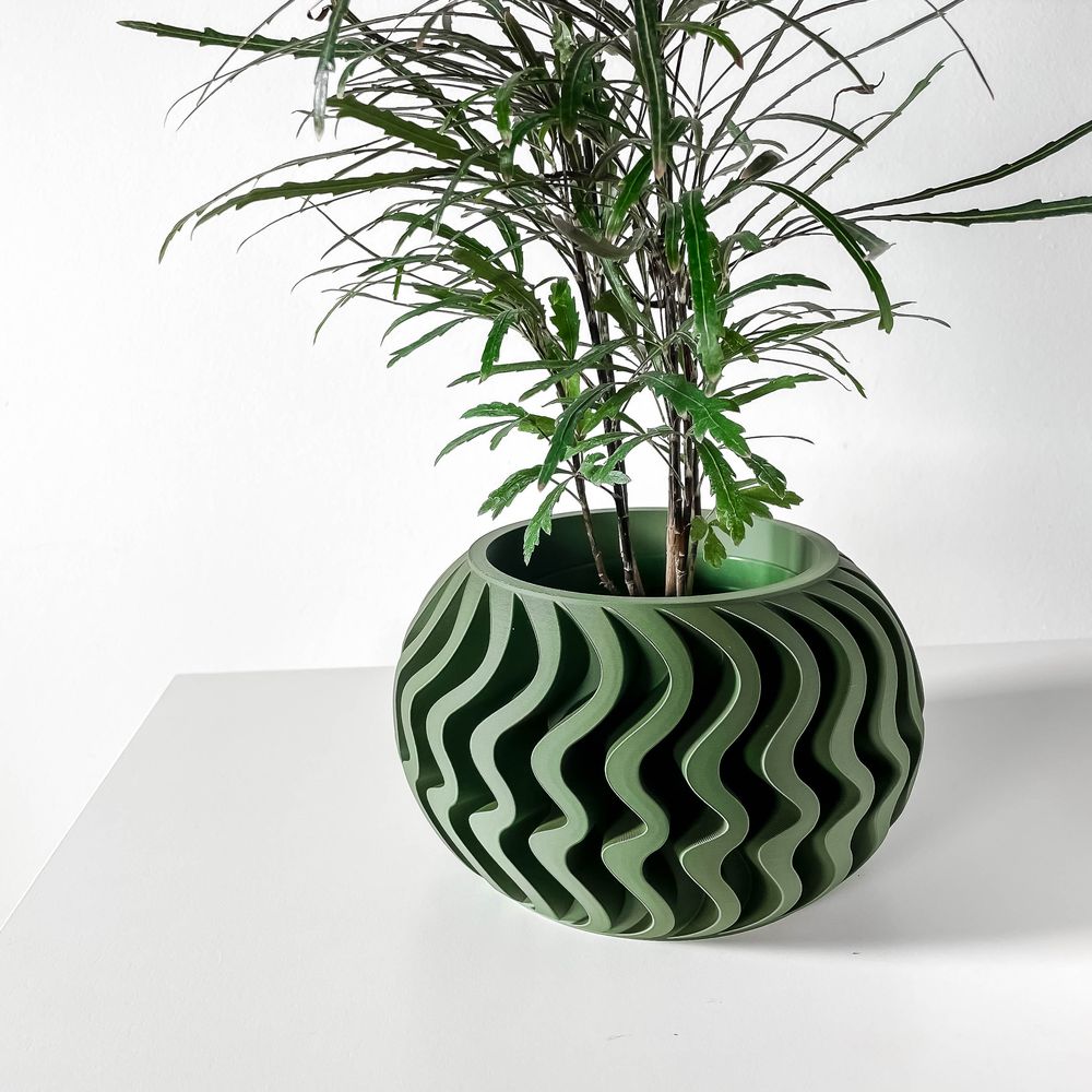 Cache-pot Noli imprimé en 3D - pot de fleurs design 12 cm, décoration intérieure contemporaine, fabriqué en France — impression 3D par Manu3D