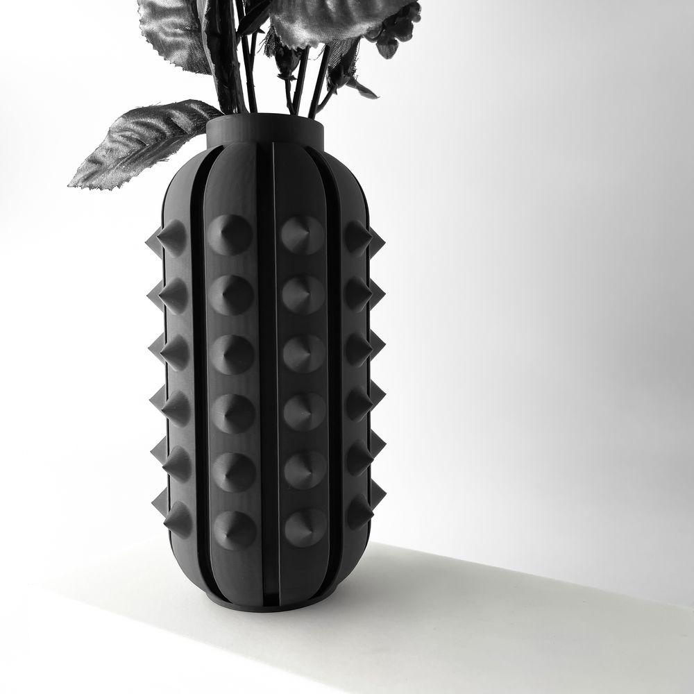 Vase Nori imprimé en 3D - vase à fleurs design 32 cm, décoration intérieure contemporaine, fabriqué en France — impression 3D par Manu3D