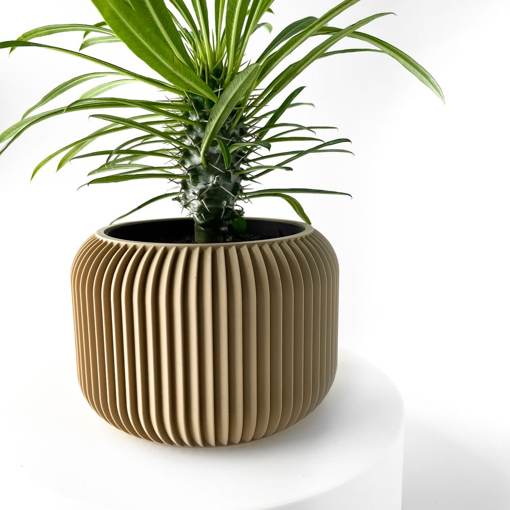 Cache-pot Unis imprimé en 3D - pot de fleurs design 15 cm, décoration intérieure contemporaine, fabriqué en France — impression 3D par Manu3D