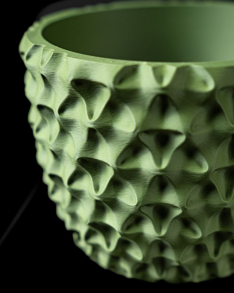 Cache-pot Tri imprimé en 3D - pot de fleurs design 14 cm, décoration intérieure contemporaine, fabriqué en France — impression 3D par Manu3D