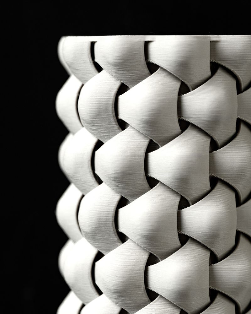 Vase Tri imprimé en 3D - vase à fleurs design 20 cm, décoration intérieure contemporaine, fabriqué en France — impression 3D par Manu3D