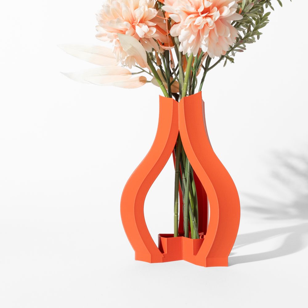 Vase Triso imprimé en 3D - vase à fleurs design 18 cm, décoration intérieure contemporaine, fabriqué en France — impression 3D par Manu3D