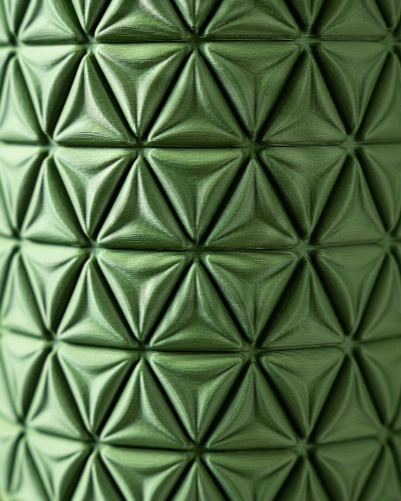 Vase Trivo imprimé en 3D - vase à fleurs design 20 cm, décoration intérieure contemporaine, fabriqué en France — impression 3D par Manu3D