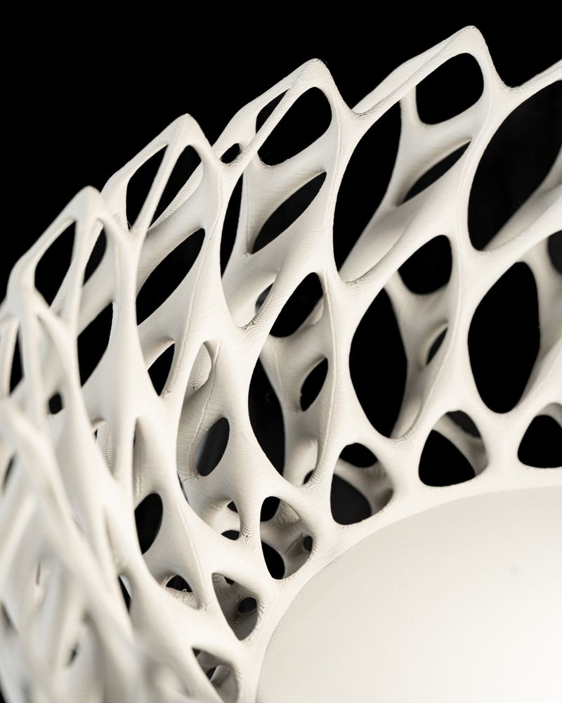 Coupe Twisted imprimée en 3D - vide-poche design 22 cm, décoration intérieure contemporaine, fabriquée en France — impression 3D par Manu3D