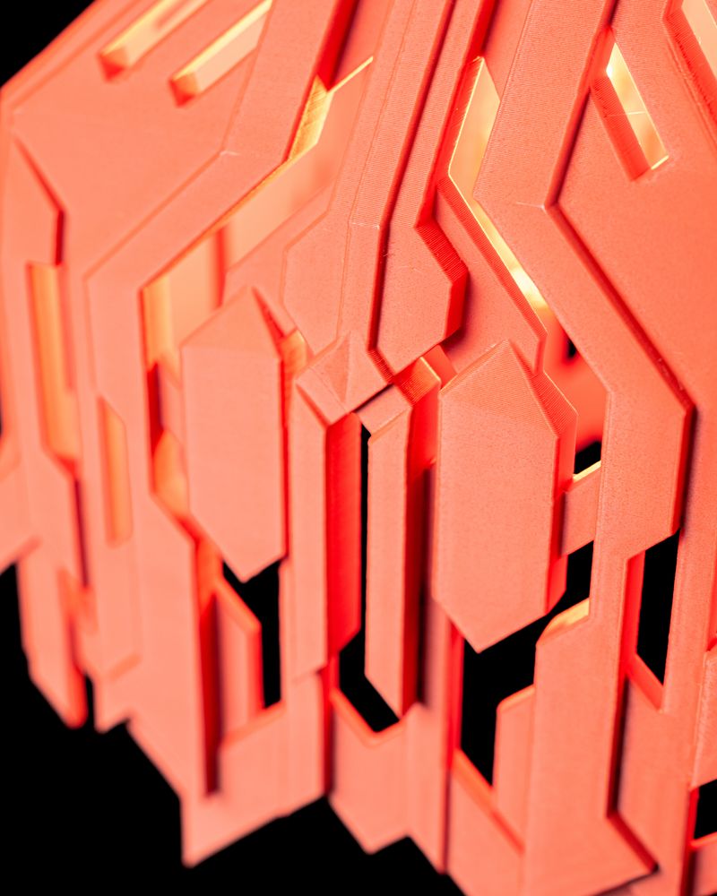 Suspension Uplink imprimée en 3D - abat-jour ajouré design 21 cm, décoration intérieure contemporaine, fabriquée en France — impression 3D par Manu3D