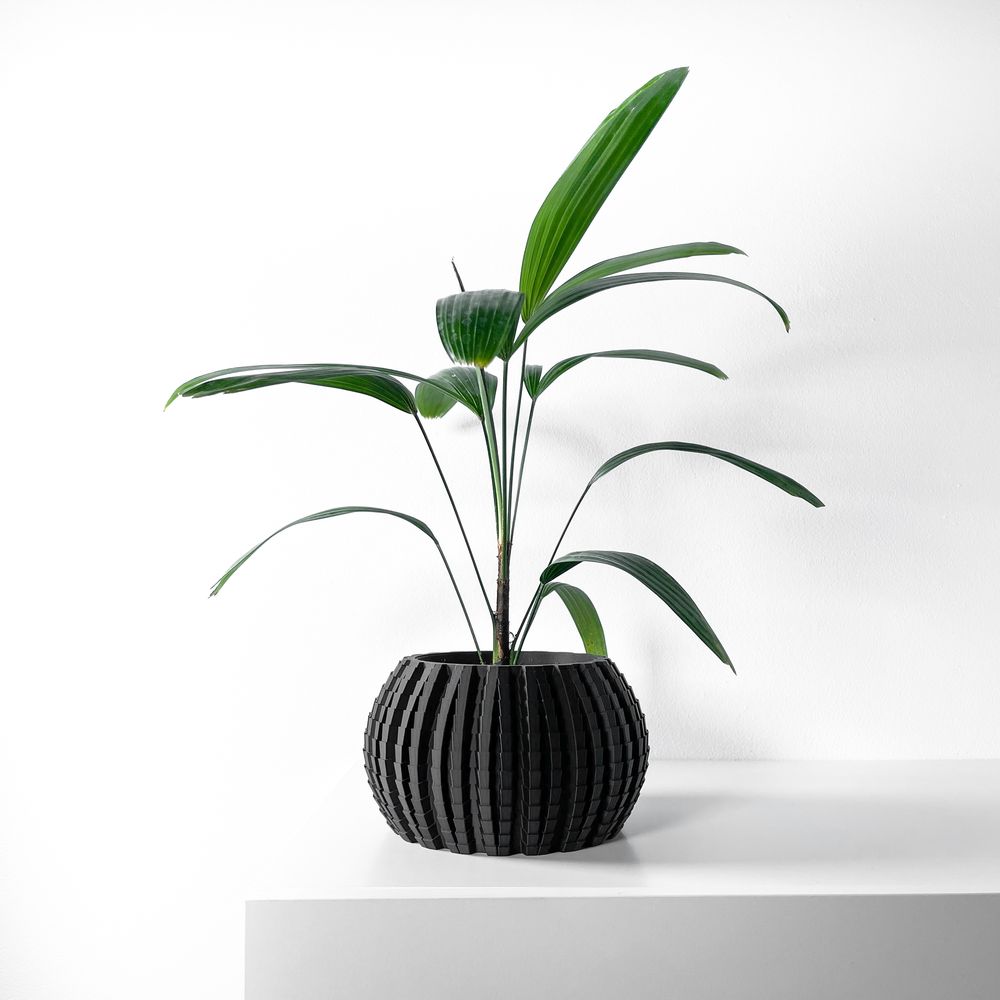 Cache-pot Uralo imprimé en 3D - pot de fleurs design 17 cm, décoration intérieure contemporaine, fabriqué en France — impression 3D par Manu3D