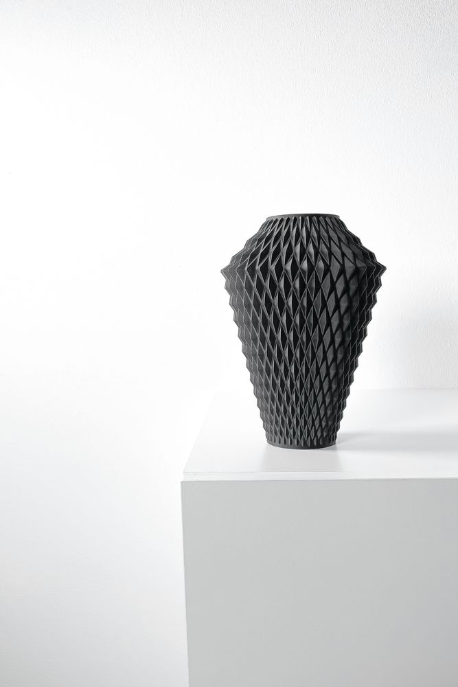Vase Vantori imprimé en 3D - vase à fleurs design 26 cm, décoration intérieure contemporaine, fabriqué en France — impression 3D par Manu3D