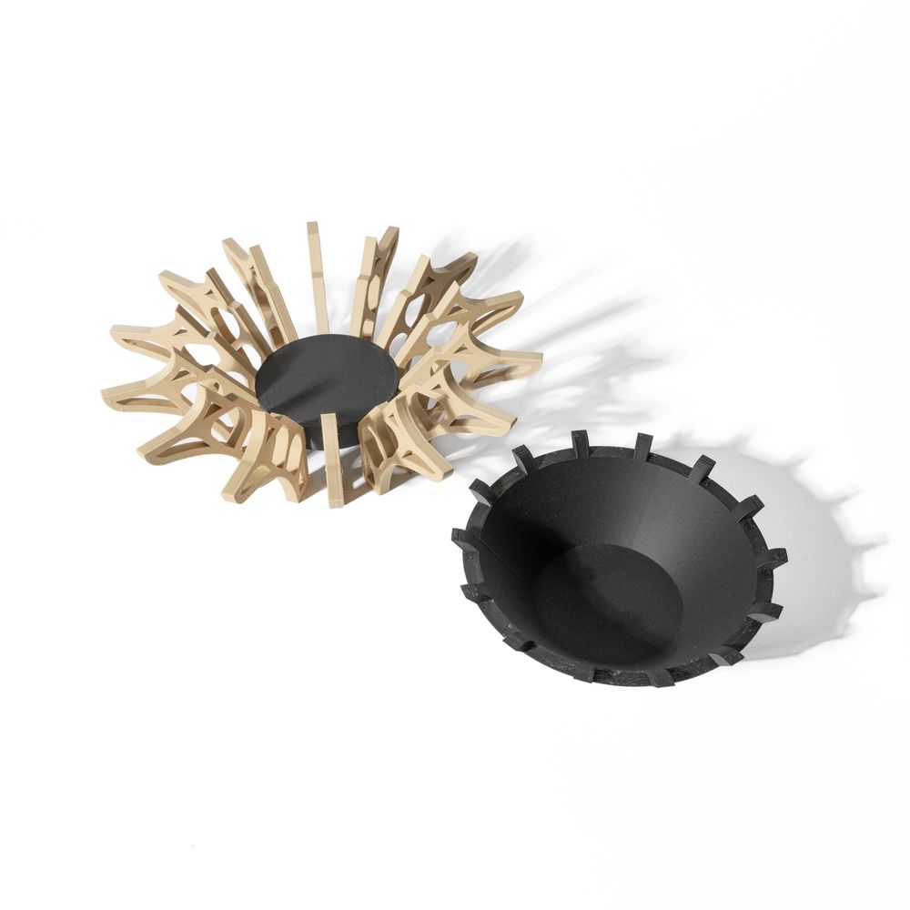 Coupe Vardi imprimée en 3D - vide-poche design 19 cm, décoration intérieure contemporaine, fabriquée en France — impression 3D par Manu3D
