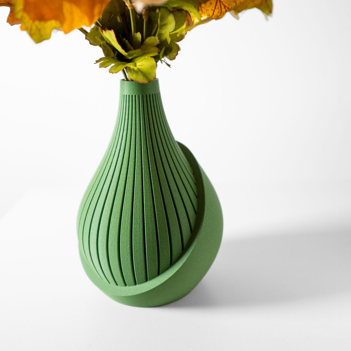 Vase Yovi imprimé en 3D - vase à fleurs design 18 cm, décoration intérieure contemporaine, fabriqué en France — impression 3D par Manu3D