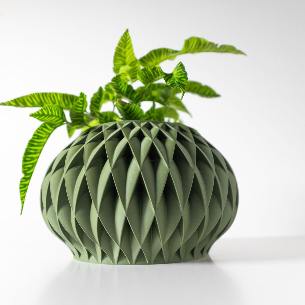 Cache-pot Velux imprimé en 3D - pot de fleurs design 12 cm (119 mm), décoration intérieure contemporaine, fabriqué en France — impression 3D par Manu3D