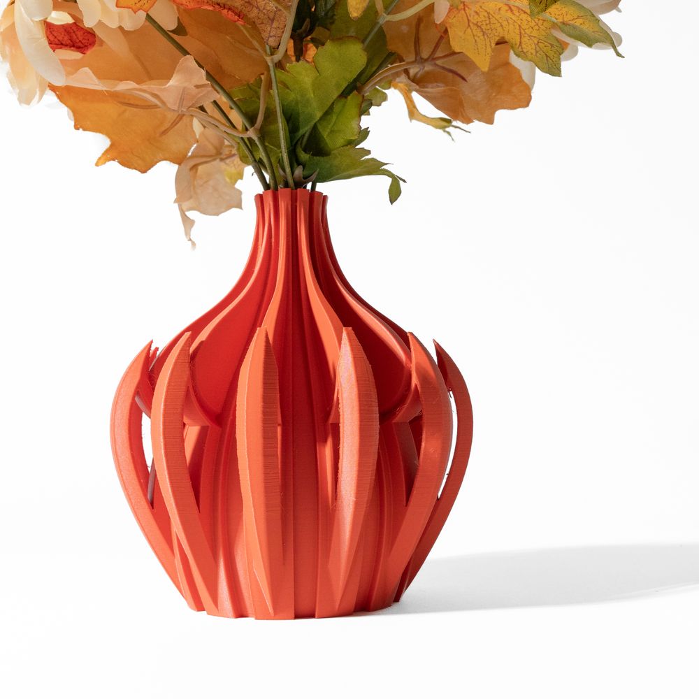 Vase Veno imprimé en 3D - vase à fleurs design 18 cm, décoration intérieure contemporaine, fabriqué en France — impression 3D par Manu3D