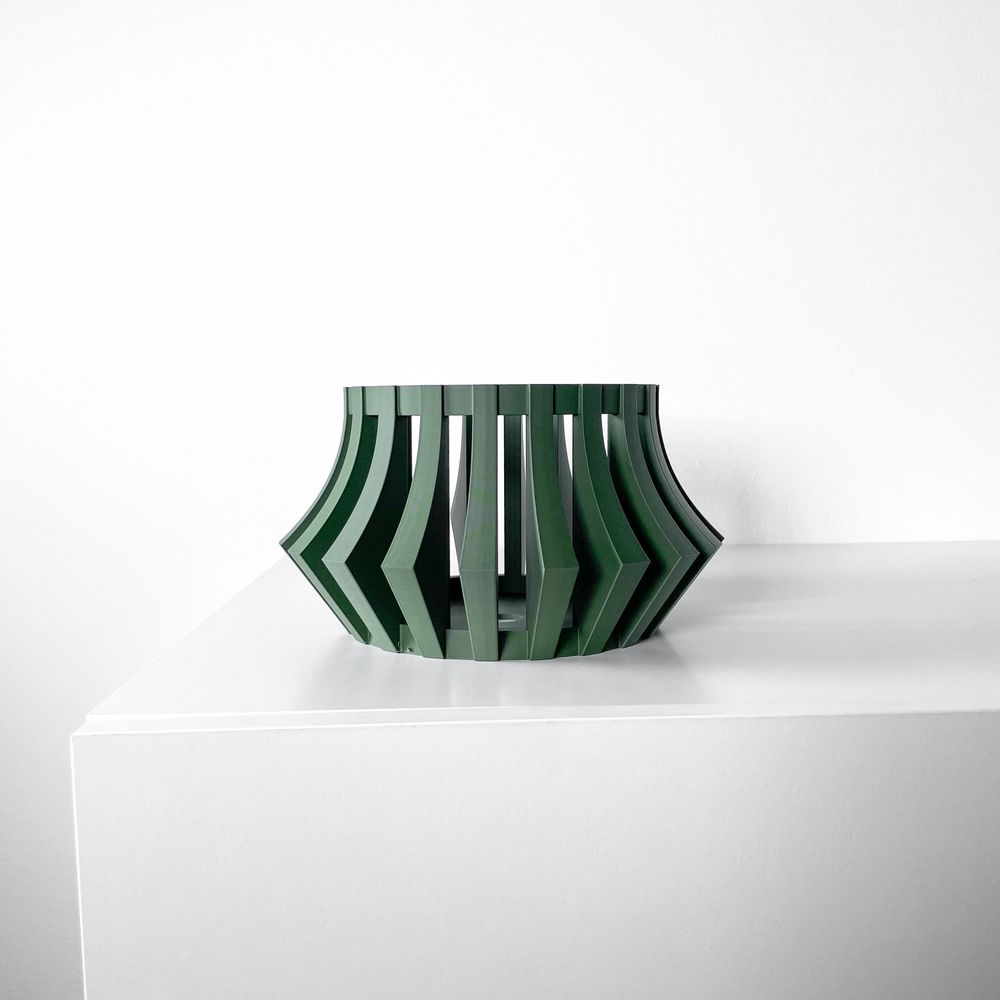 Cache-pot Veria imprimé en 3D - pot de fleurs design 18 cm, décoration intérieure contemporaine, fabriqué en France — impression 3D par Manu3D