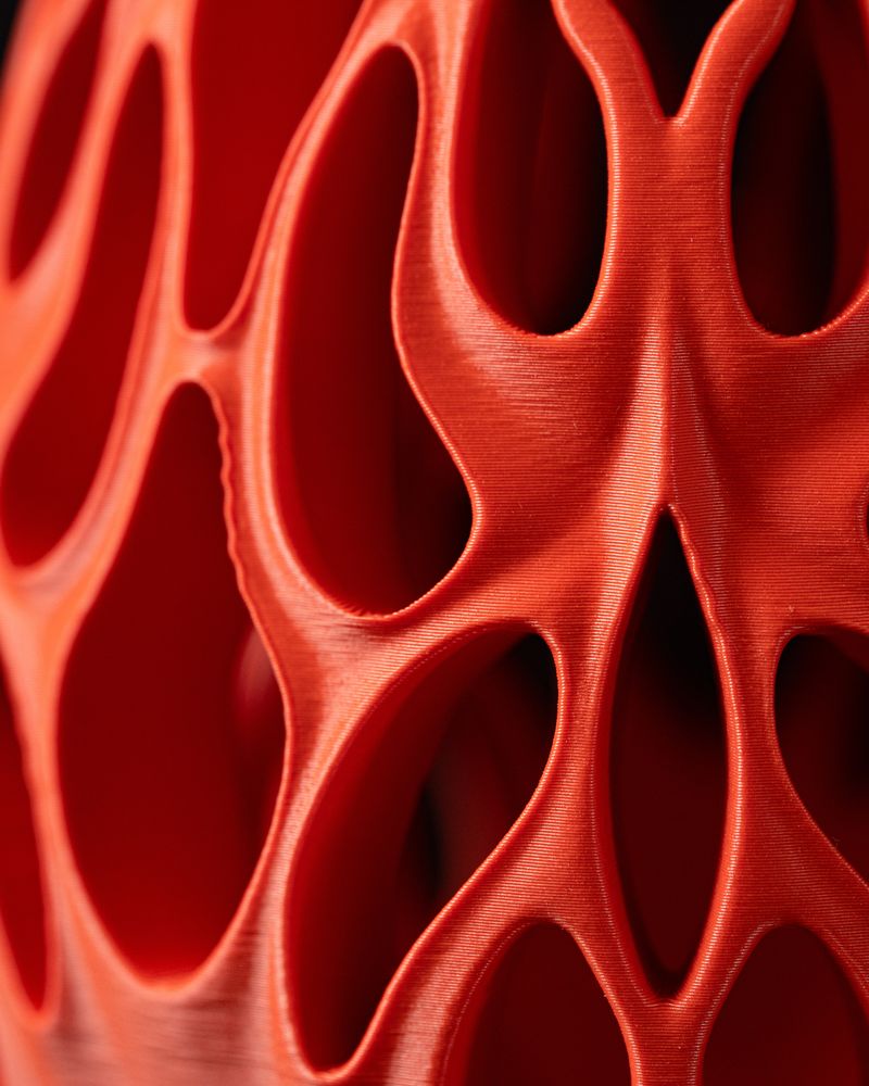 Vase Vessel imprimé en 3D - vase à fleurs design 20 cm, décoration intérieure contemporaine, fabriqué en France — impression 3D par Manu3D