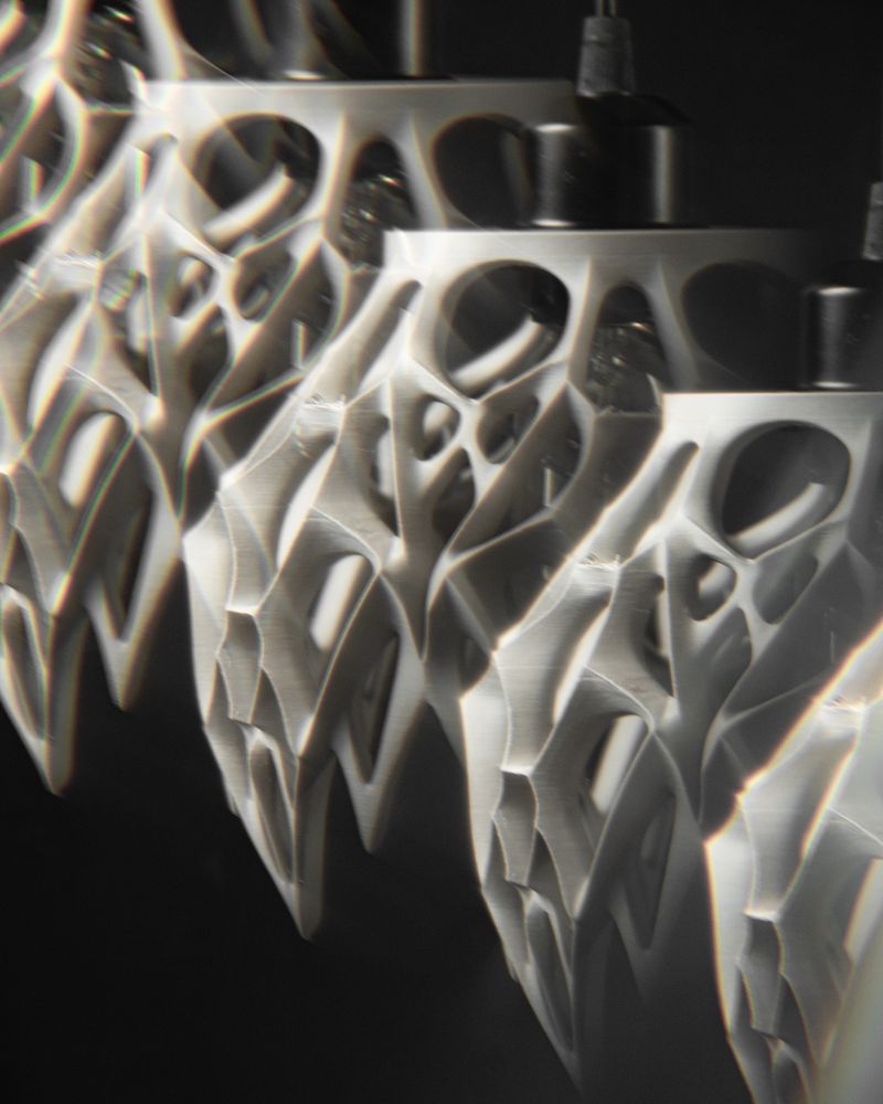 Suspension Vessel imprimée en 3D - abat-jour ajouré design 21 cm, décoration intérieure contemporaine, fabriquée en France — impression 3D par Manu3D