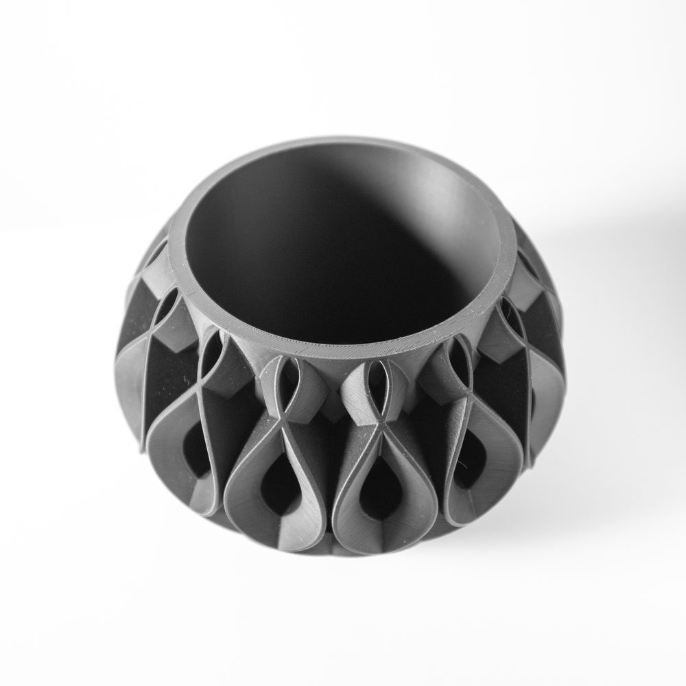 Cache-pot Viris imprimé en 3D - pot de fleurs design 12 cm, décoration intérieure contemporaine, fabriqué en France — impression 3D par Manu3D