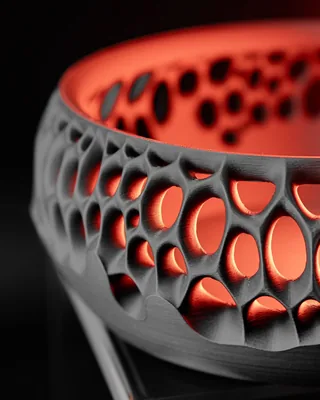 Coupe Virus imprimée en 3D - vide-poche design 21 cm, décoration intérieure contemporaine, fabriquée en France — impression 3D par Manu3D