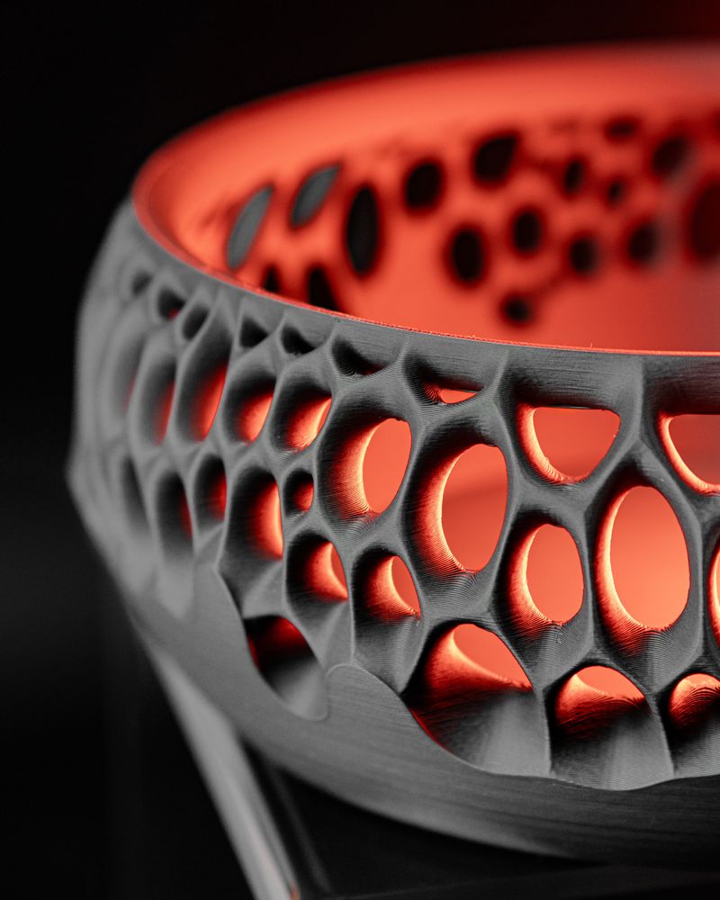 Coupe Virus imprimée en 3D - vide-poche design 21 cm, décoration intérieure contemporaine, fabriquée en France — impression 3D par Manu3D