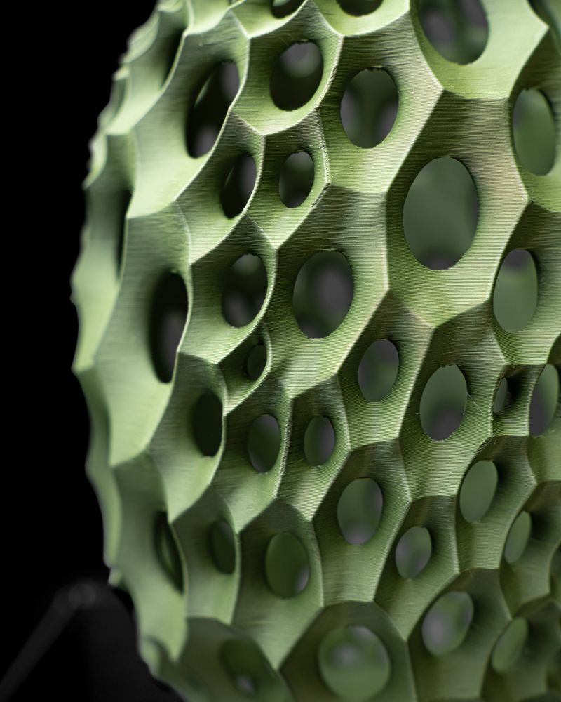 Vase Virus n°2 imprimé en 3D - vase à fleurs design 20 cm, décoration intérieure contemporaine, fabriqué en France — impression 3D par Manu3D