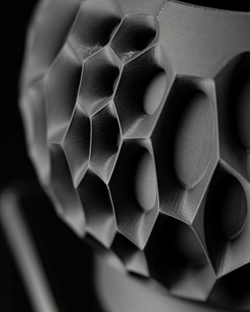 Cache-pot Virus imprimé en 3D - pot de fleurs design 19 cm, décoration intérieure contemporaine, fabriqué en France — impression 3D par Manu3D