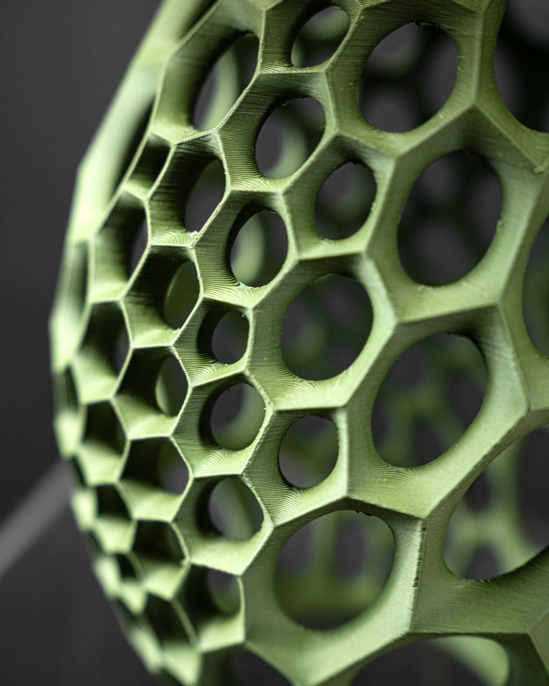 Lampe de table Virus n°2 imprimée en 3D - lampe de table design 18 cm, décoration intérieure contemporaine, fabriquée en France — impression 3D par Manu3D