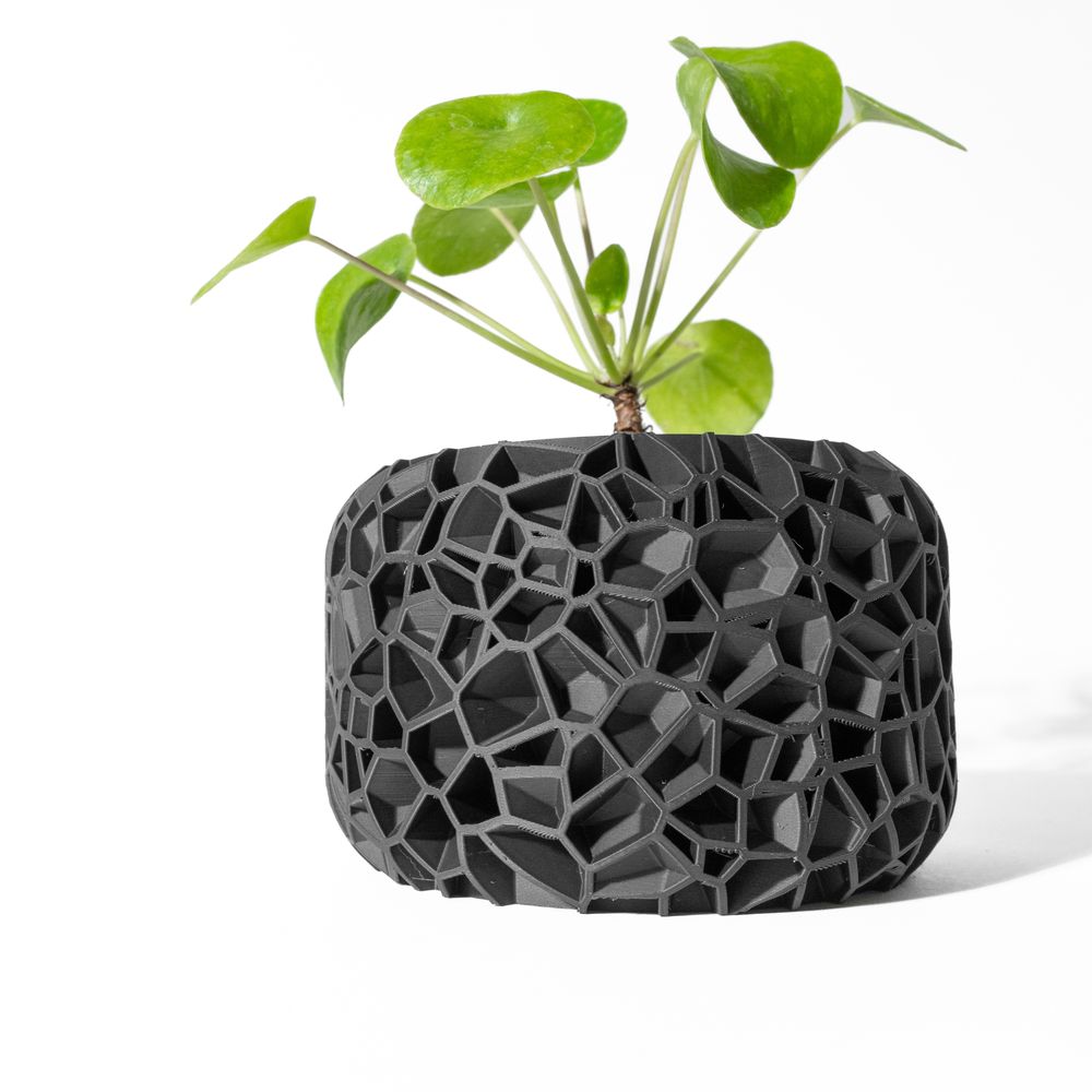 Cache-pot Vori imprimé en 3D - pot de fleurs design 16 cm, décoration intérieure contemporaine, fabriqué en France — impression 3D par Manu3D