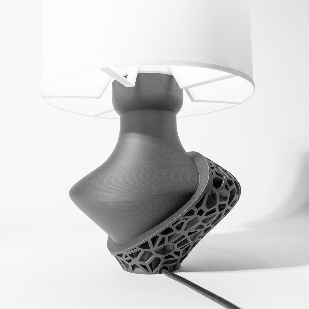 Lampe de table Vori imprimée en 3D - lampe de table design 19 cm, décoration intérieure contemporaine, fabriquée en France — impression 3D par Manu3D