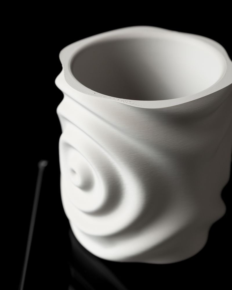 Cache-pot Waterdrop imprimé en 3D - pot de fleurs design 13 cm, décoration intérieure contemporaine, fabriqué en France — impression 3D par Manu3D