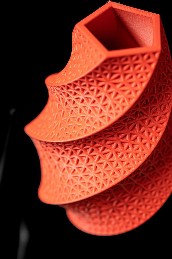 Vase Wire imprimé en 3D - vase à fleurs design 20 cm, décoration intérieure contemporaine, fabriqué en France — impression 3D par Manu3D