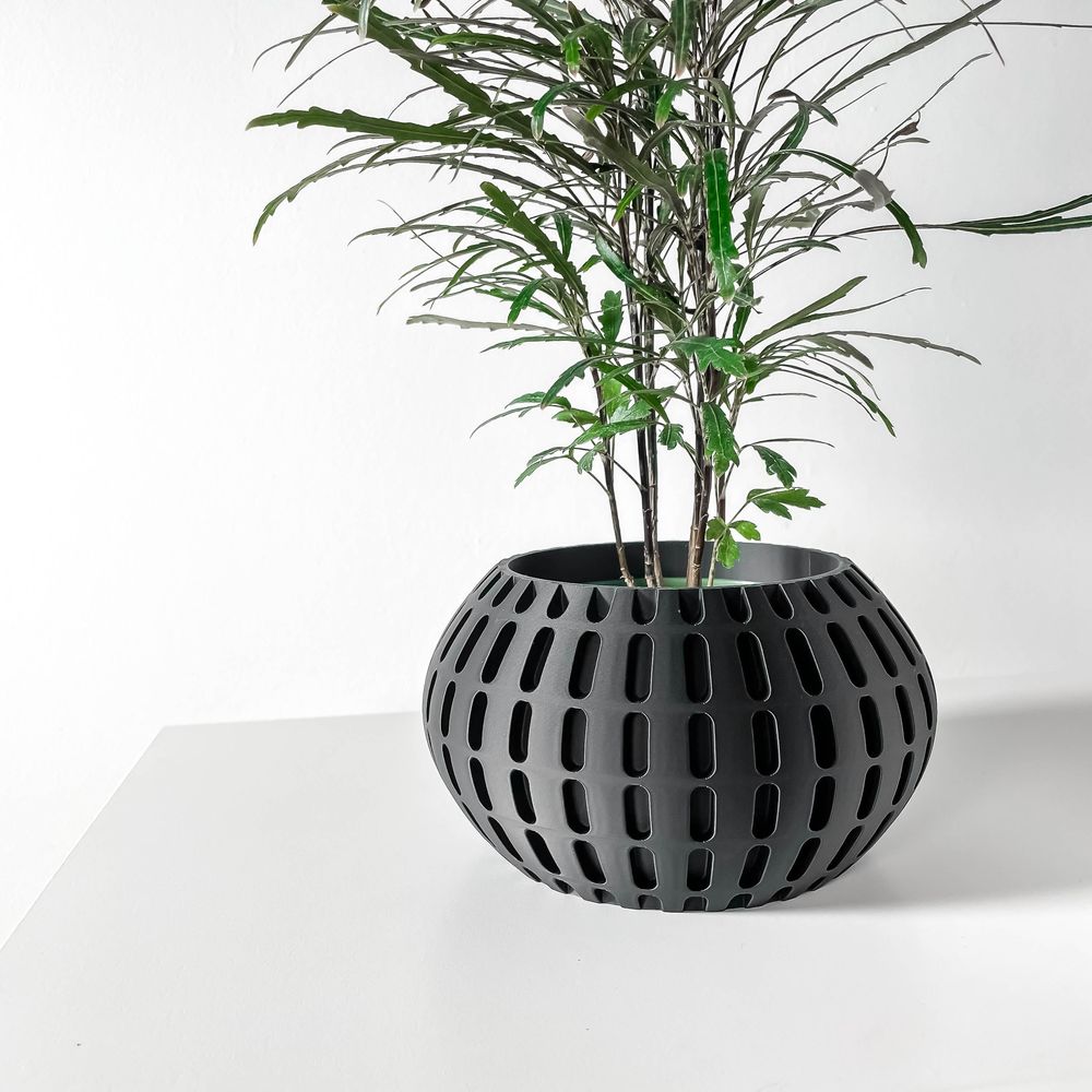 Cache-pot Xander imprimé en 3D - pot de fleurs design 18 cm, décoration intérieure contemporaine, fabriqué en France — impression 3D par Manu3D