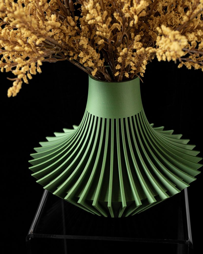 Vase Yin imprimé en 3D - vase à fleurs design 23 cm, décoration intérieure contemporaine, fabriqué en France — impression 3D par Manu3D