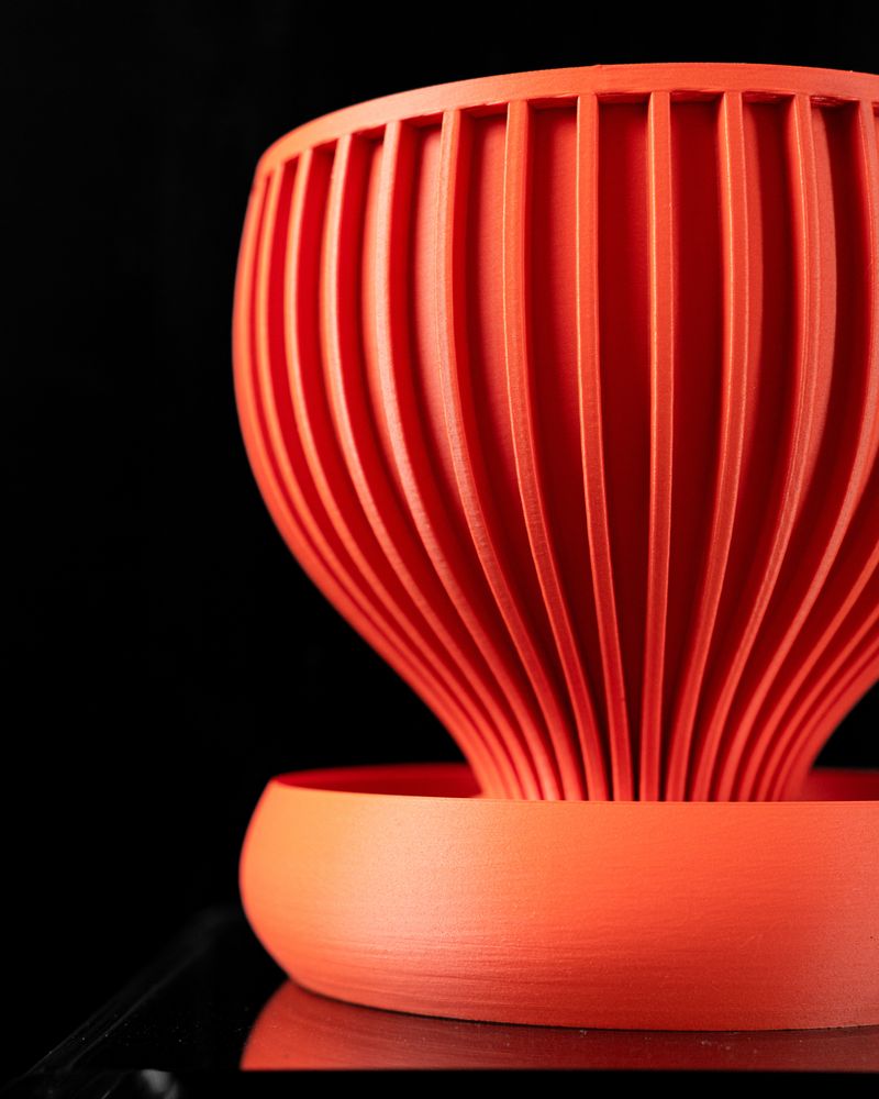 Cache-pot Yin imprimé en 3D - pot de fleurs design 14 cm, décoration intérieure contemporaine, fabriqué en France — impression 3D par Manu3D