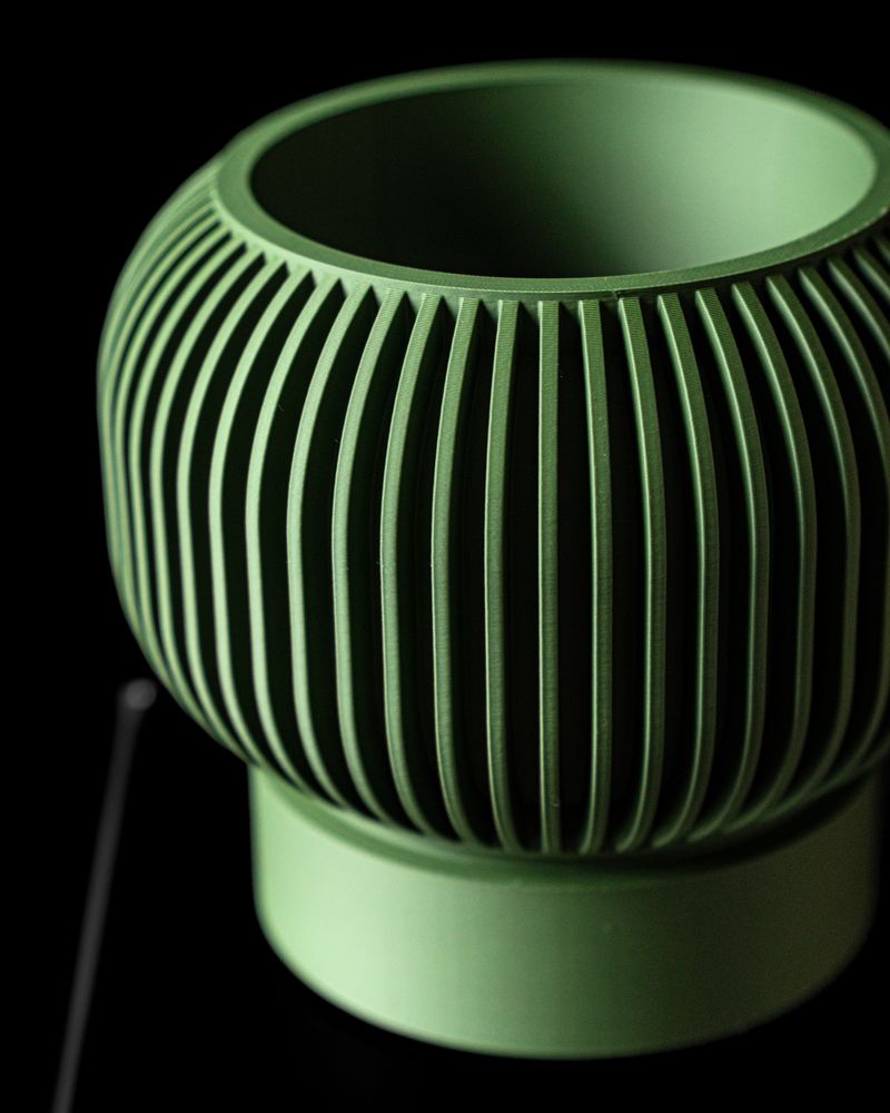 Cache-pot Yuso n°2 imprimé en 3D - pot de fleurs design 11 cm, décoration intérieure contemporaine, fabriqué en France — impression 3D par Manu3D